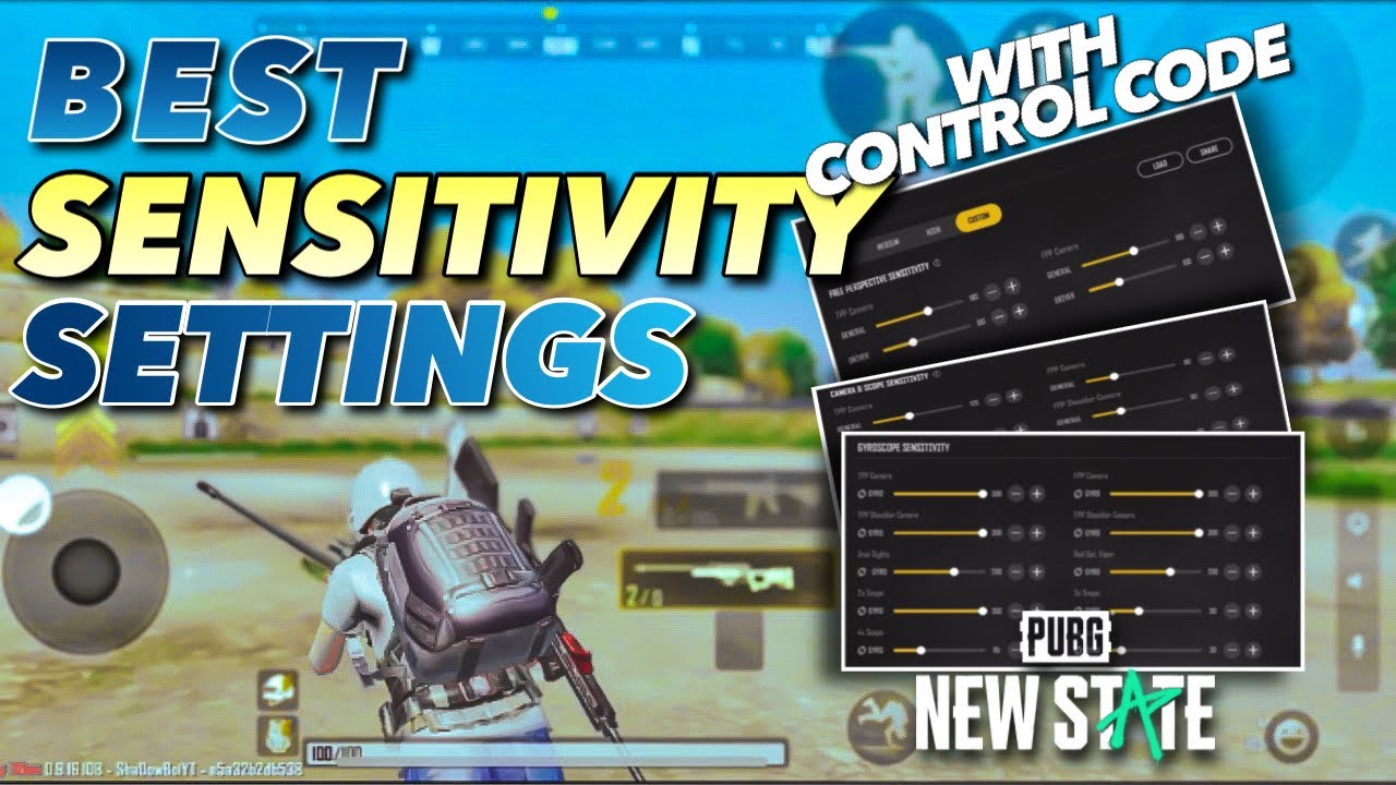 PUBG NEW STATE BEST SENSITIVITY SETTINGS WITH CODE | 5 FINGER CLAW SETUP CODE 🔥🔥🔥
