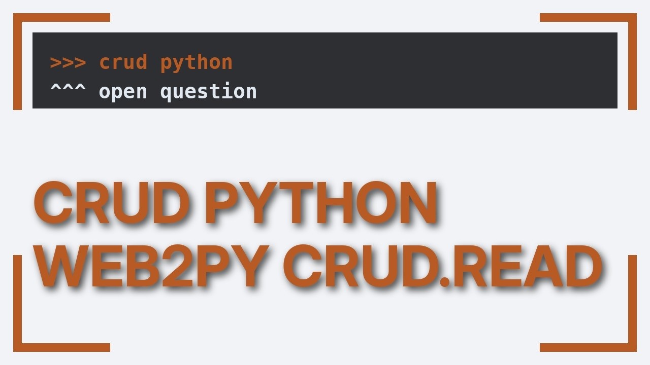 Web2py CRUD.read() record created though non-filled condition - YouTube