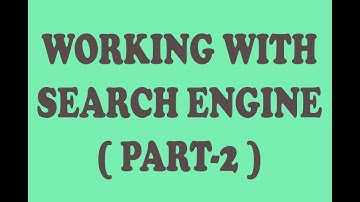 (PART-2) WORKING WITH SEARCH ENGINES AND WEB CRAWLER IN (URDU / HINDI)