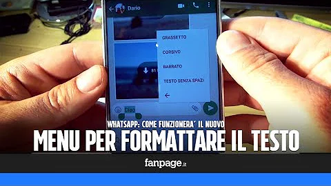 Come si fa a formattare il testo su WhatsApp?