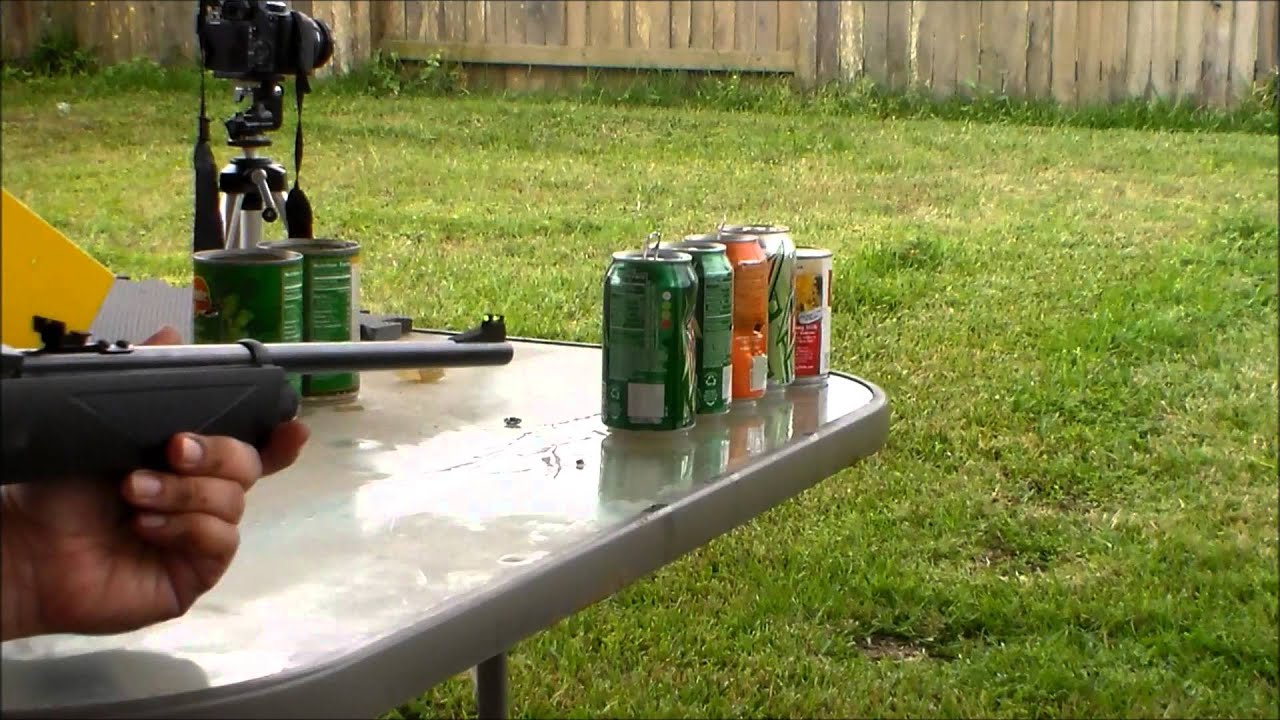 CROSMAN 1077 BACKYARD PLINKING YouTube