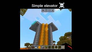Minecraft Simple elevator ☠️ #Minecraft
