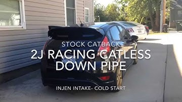 Fiesta St resonator delete cat-less down pipe