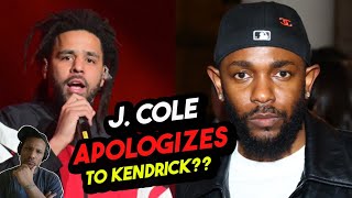 Is J. Cole OUT The BIG 3!! J. Cole Apologizes To Kendrick Lamar??