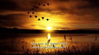 Ade nun zur guten Nacht | Schlaflied und Wiegenlied mit Text zum Mitsingen
