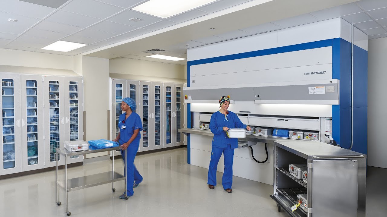 Sterile storage of OR supplies in the Hänel Rotomat® at a Florida