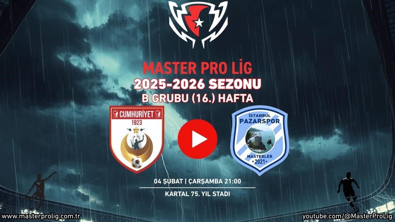 CUMHURİYET 1923 - İSTANBUL PAZARSPOR | M.P.L. 2025-2026 SEZONU - B GRUBU 16. HAFTA