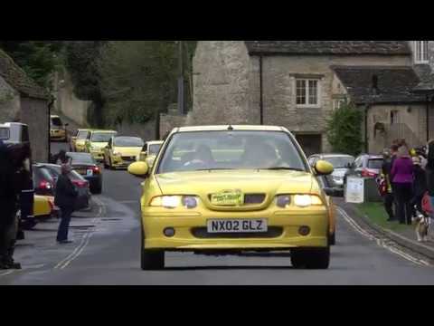 Yellow cars descend on Cotswold village in support of local