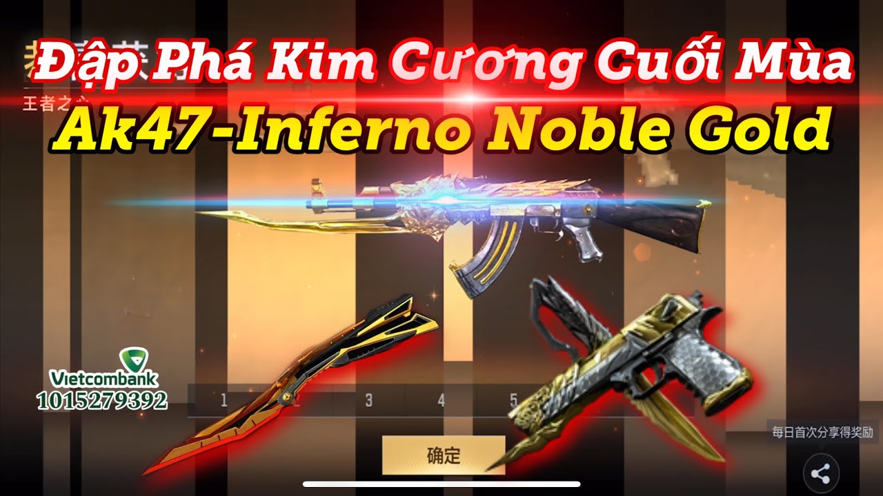 CF Mobile | Full Spin Ak47-Inferno Noble Gold Break End of Season Diamonds Hey hey | CT Wall