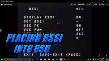 How To Put RSSI Into OSD