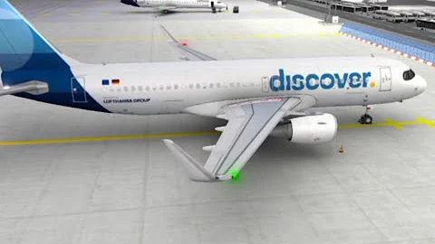 Discover Airline Airbus A320 Landing At Leipzig Airport