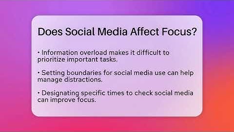 Does Social Media Affect Focus? - Everyday-Networking
