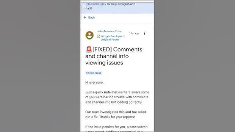 Known issue: [FIXED] Comments and channel info viewing issues #amitzone #trending