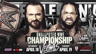 WWE WRESTLEMANIA 42 2026 V1 -- MATCH CARD REMAKE/REPLICA -- PSD & PARTS