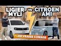 Citroen ami vs ligier myli  le duel des voiturettes lectriques  point conso