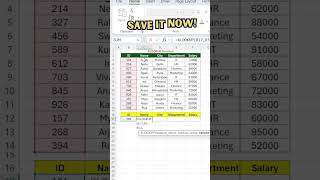 How to use VLOOKUP in Excel! #excel #vlookup #advanceexcel #shorts