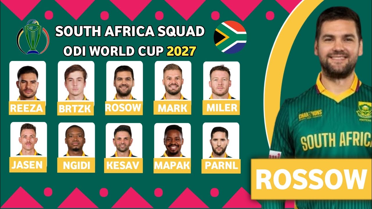 WC 2027 | South Africa ODI New Squad | SA ODI World Cup Squad | South Africa world cup squad