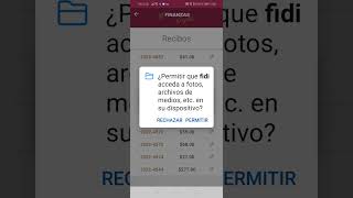 Permisos Android de la app FiDi screenshot 1