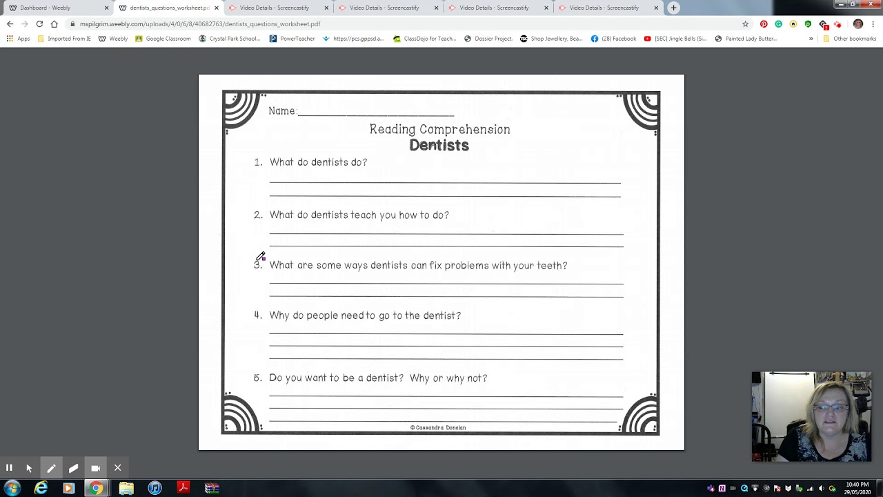 Reading Comprehension Dentists 