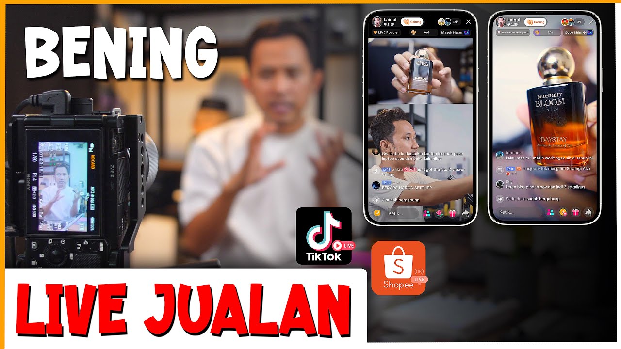 Tutorial Live Streaming Jernih HD Bening - Kamera Mirrorless OBS di TikTok & Shopee Jualan Affiliate