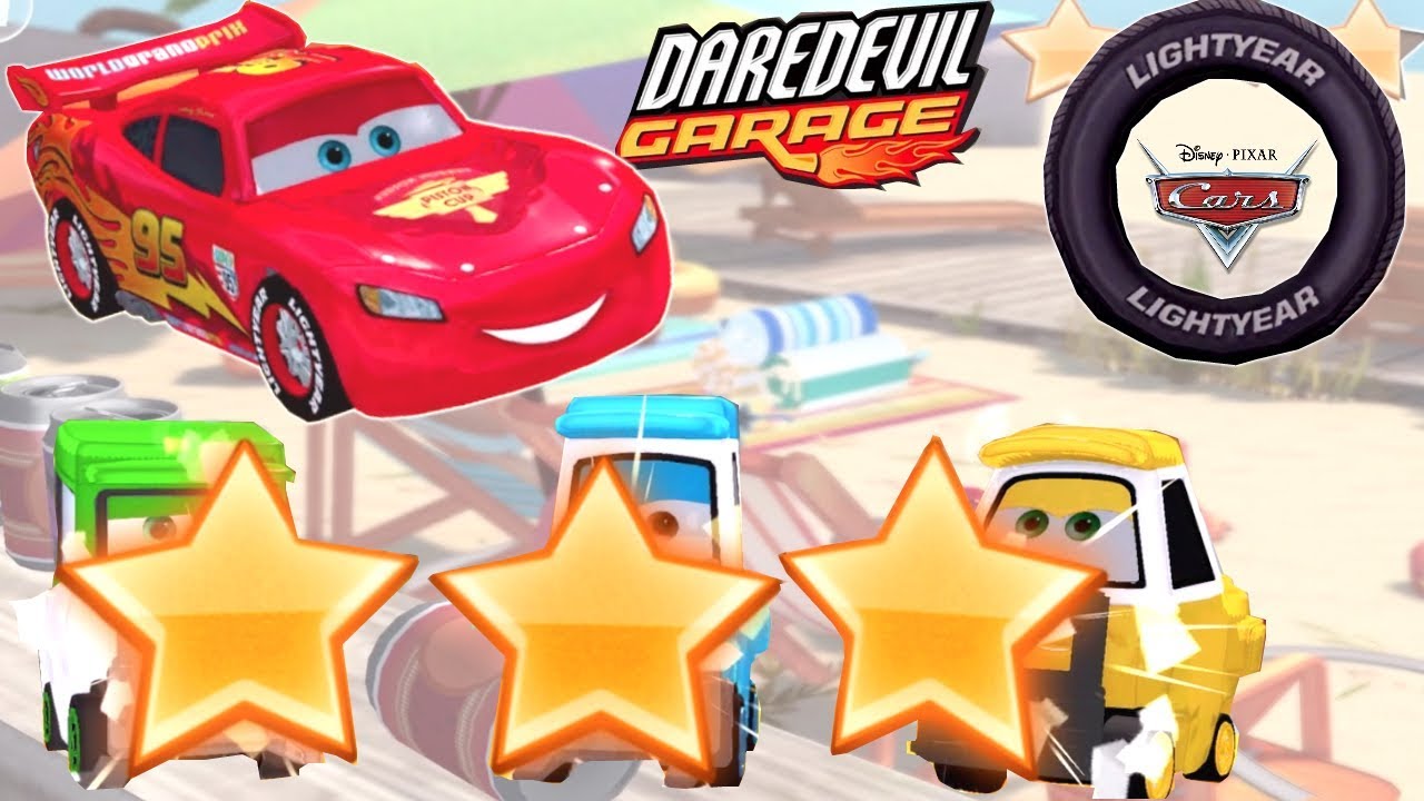 Disney Pixar Cars Daredevil Garage Lightning Mcqueen Racing Video Game