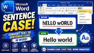 How to Convert Text to Sentence Case in Word | Change Case Tutorial