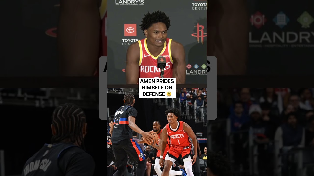 Amen Thompson on having more motivaiton to be All-Defense after his brother made one last season