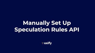 Manually setting up Speculation Rules API with Uxify