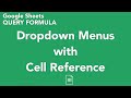 Google Sheets Query Formula with Dropdown List (Data Validation) Cell Reference - Dynamic Dashboard