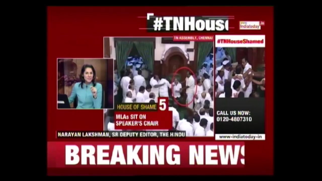Chaos Reigns In Tamil Nadu Assembly, The Speaker Was Assaulted