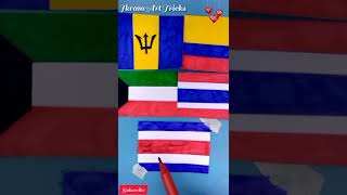 how to draw Costa rica flag 🇨🇷 | easy drawing #costarica