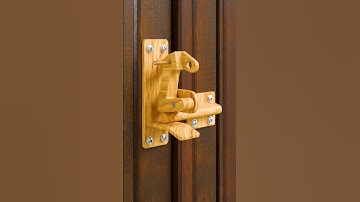 Automatic Wooden Smart Lock Idea #3d #satisfying #lock #mechanics  #doorlock #diywoodworking #wood
