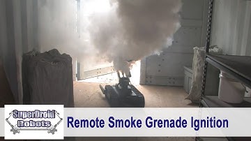 Robot Releases Smoke Grenade by SuperDroid Robots LT2-F with 4 Remote Grenade Ignition