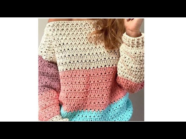 Suéter a crochet para mujer oversize! 