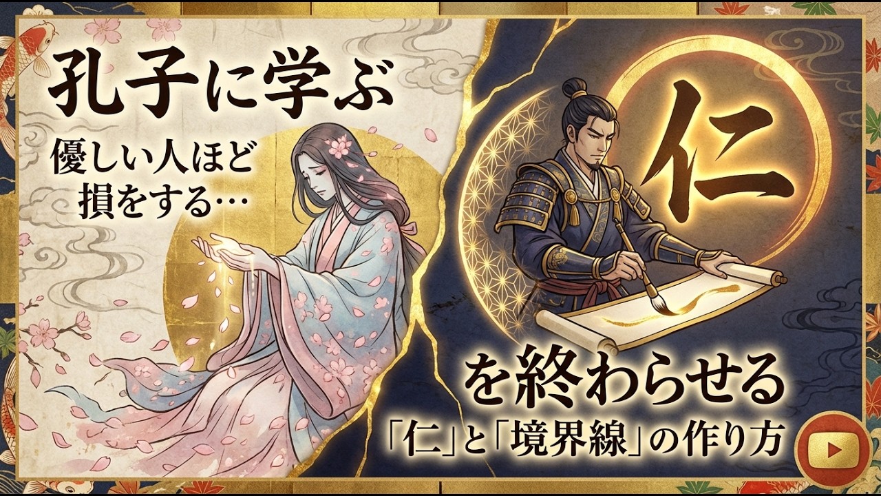 孔子から学ぶ　やさしい人ほど損をする…を終わらせる｜「仁」と境界線の作り方