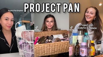 Project Pan Tiktok Completion 💄☁️🧸 #projectpan #makeup #skincare