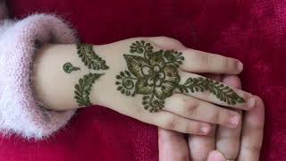 نقش حناء سهل للبنات الصغار very easy henna design for girls