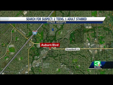 2 teens, 1 adult hospitalized in Citrus Heights stabbing. Police search for susp