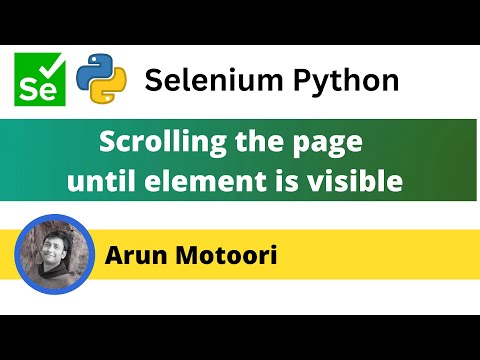Scrolling the page
