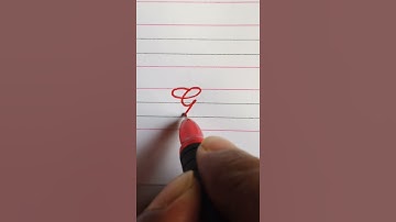 How to write cursive-G || English cursive capital alphabet || Shorts ||