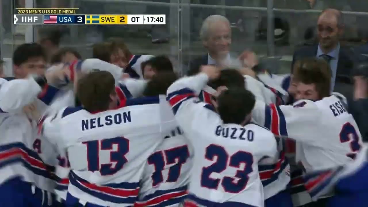 Team USA wins Gold over Sweden in Overtime, 3-2 2023 U18 Mens Worlds