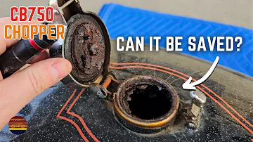 Removing Fuel Tank Rust With A Chain And Vinegar AMAZING RESULTS!