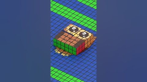 1Owl Pattern Endless Loop  #satisfying #animation #3dloop #blender3danimation #birds #owl