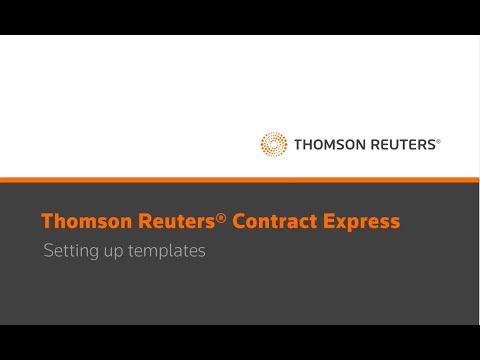 Contract Express - Setting up templates