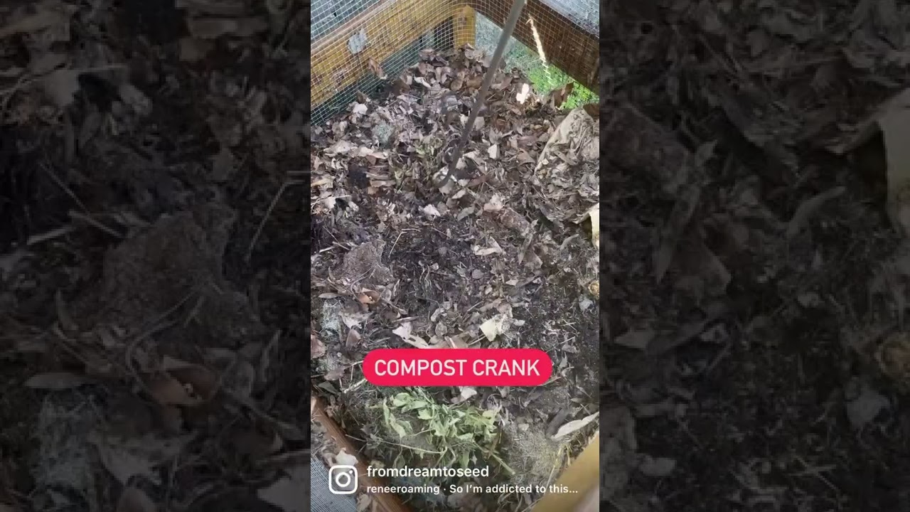 Compost crank #gardentools #gardenhacks #compost 