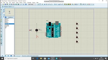 sensor cahaya LDR dengan 5 LED menggunakan proteus