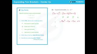 Expanding Two Brackets - GCSE / IGCSE Maths Revision - HARDEST Questions Walkthrough