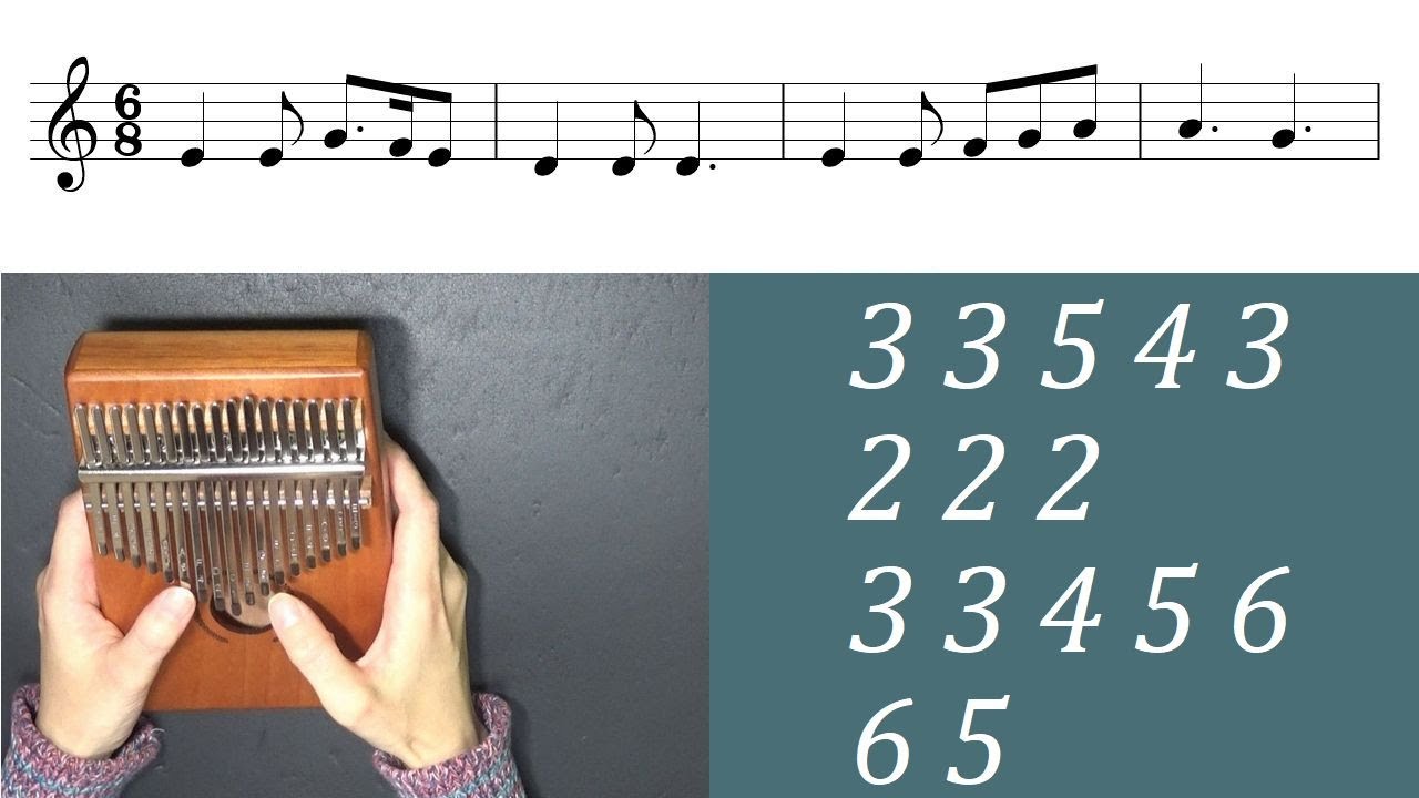 野ばら Heidenroslein Kalimba Number Tab Musical Score Easy カリンバ 数字 タブと楽譜 作ってみた Werner Youtube