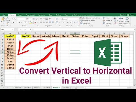 Convert Horizontal Data to Vertical In Excel || Using the Transpose Function