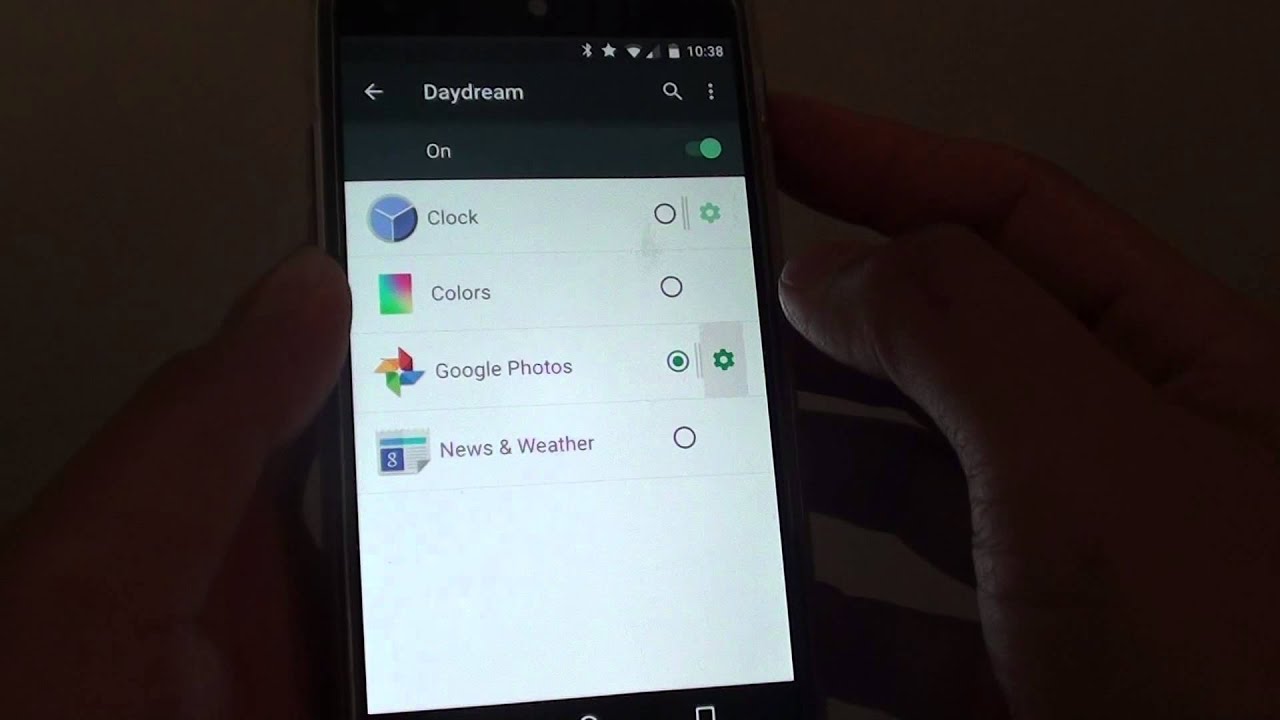 Google Nexus 5 How to Set Daydream Screen Saver to Display s